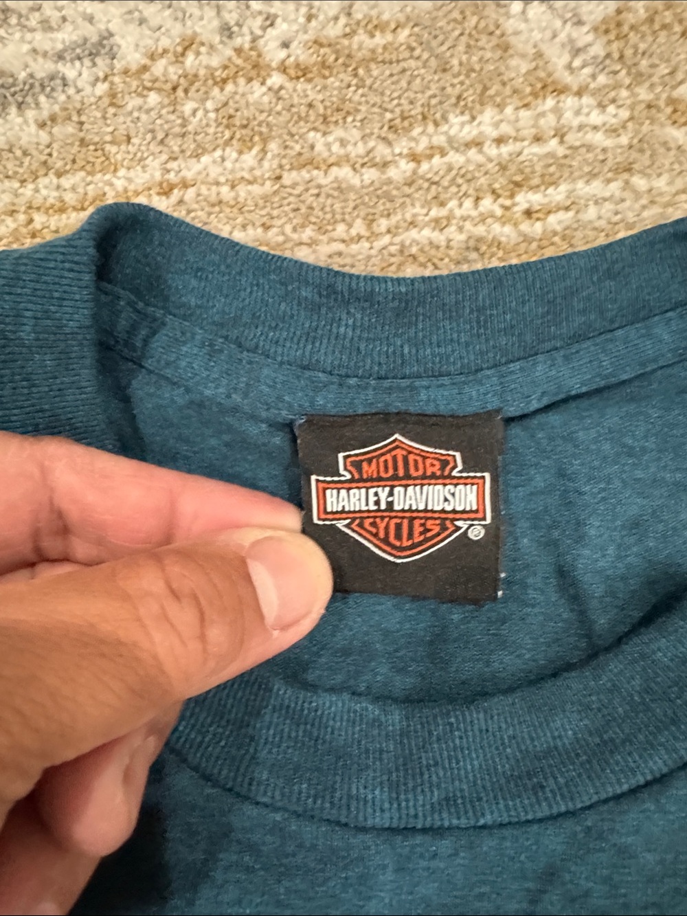 Harley-Davidson Teal Blue Short Sleeve Graphic Tee - Picture 3 of 3